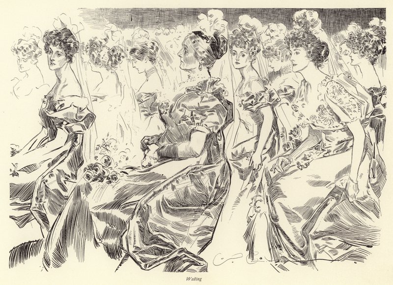 En attendant un salon - Charles Dana Gibson