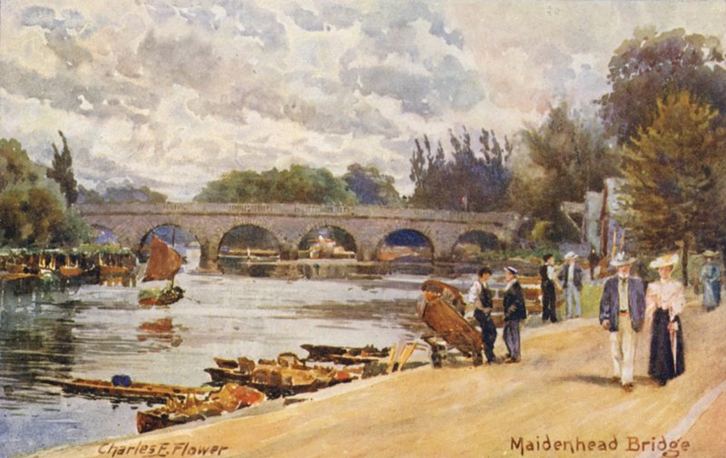 Rivière Thames : Pont de Maidenhead - Charles Edwin Flower