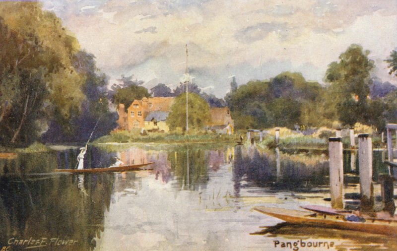 Rivière Tamise : Pangbourne - Charles Edwin Flower