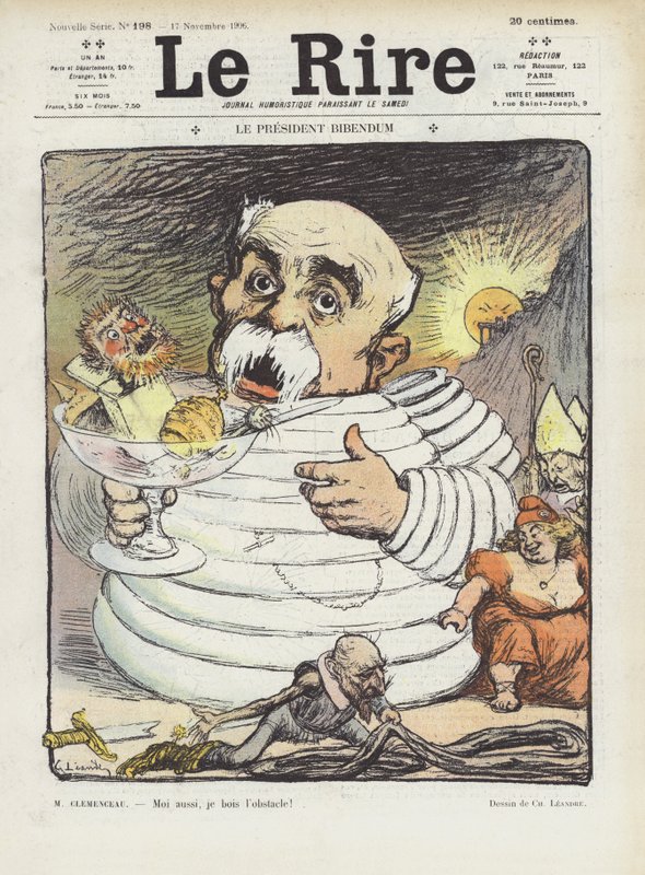 Président Bibendum. Illustration pour Le Rire - Charles Leandre