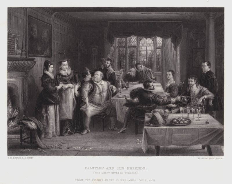 Falstaff et ses amis - Charles Robert (after) Leslie