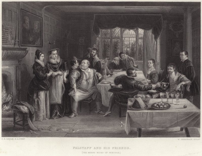 Falstaff et ses amis - Charles Robert Leslie