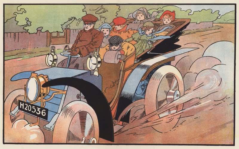 Une joyeuse fête de petits automobilistes - Charles Robinson