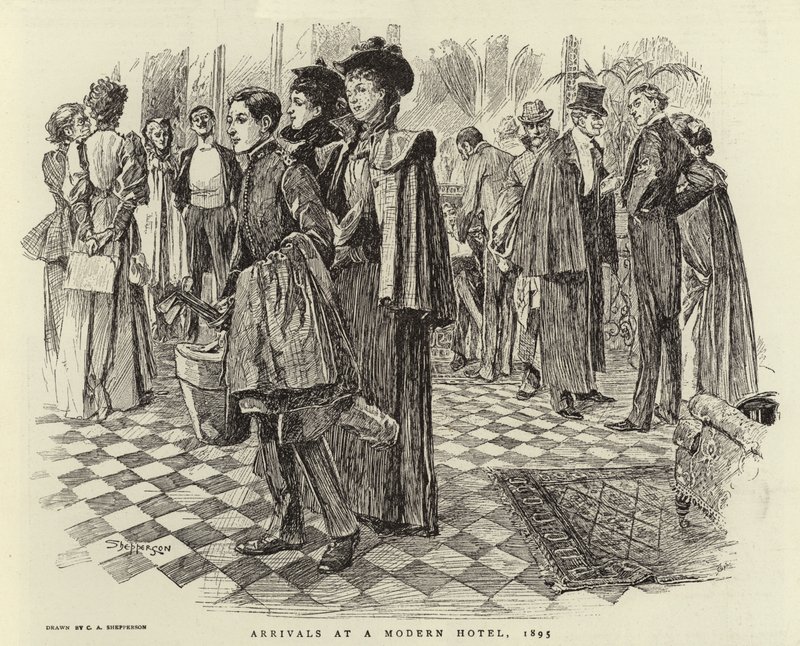 Arrivées dans un Hôtel Moderne, 1895 - Claude Shepperson