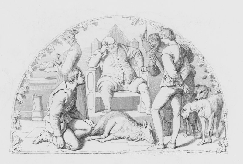 Shakespeare, Le Juge (gravure) - Daniel (after) Maclise