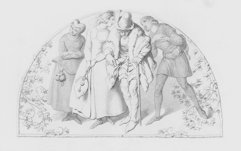 Shakespeare, le maigre et glissant Pantalon - Daniel Maclise