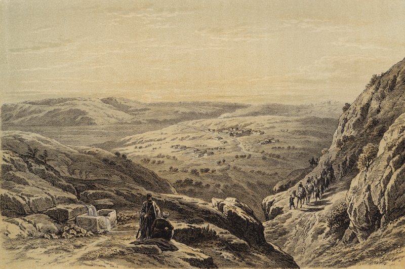 Cana, vue générale (lithographie en couleur) - David (after) Roberts