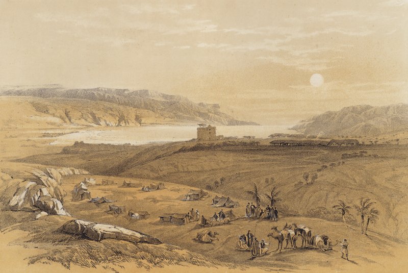 Jéricho (lithographie en couleur) - David (after) Roberts