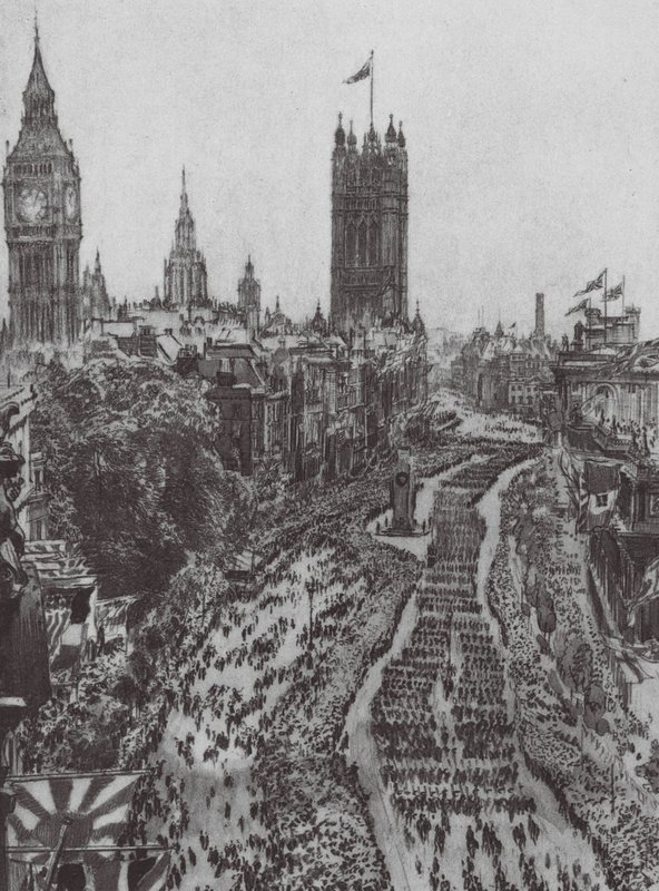 Londres : Le Cénotaphe - David Muirhead (after) Bone