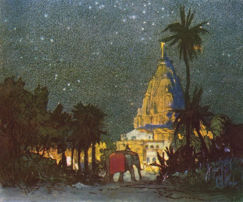 Inde (lithographie en couleur) - Donald (after) Maxwell