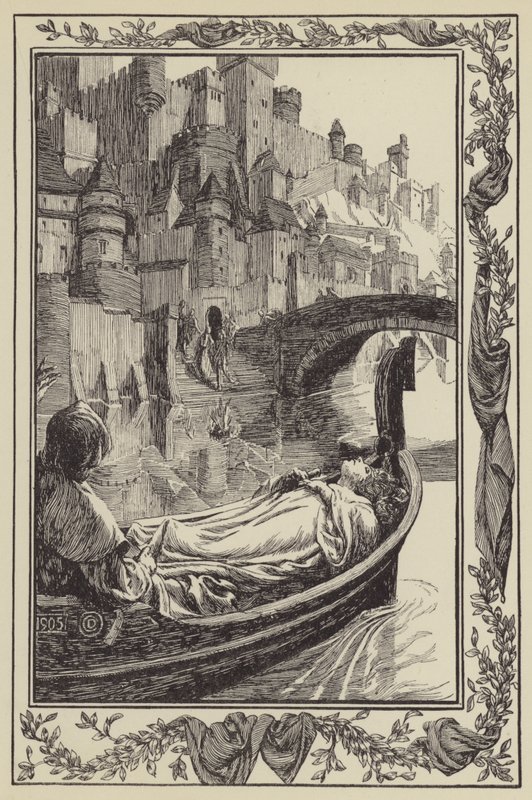 La barge flottait sur la rivière - Dora Curtis