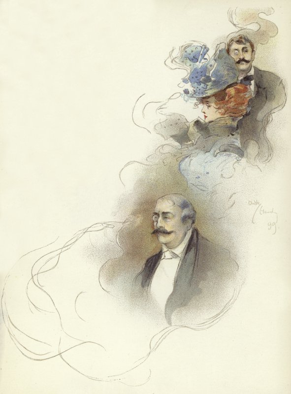 Personnages au dîner du Savoy - Dudley Hardy