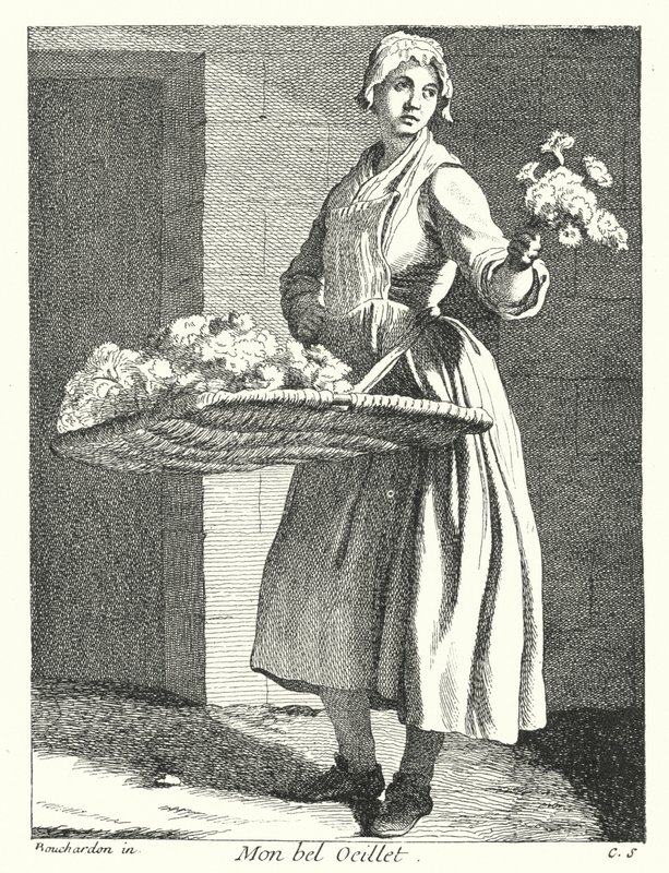 Mon Joli Œillet (gravure) - Edmé (after) Bouchardon