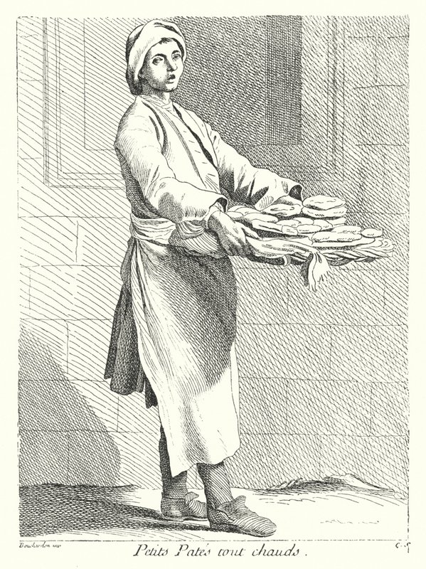 Vendeur de pâtisseries (gravure) - Edmé (after) Bouchardon