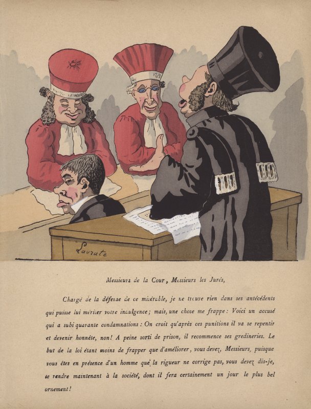 Scène de tribunal - Edmond Lavrate