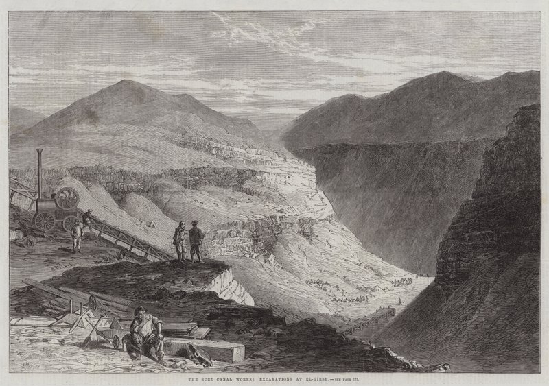 Les Travaux du Canal de Suez, Excavations à El-Girsh - Edmund Morison Wimperis