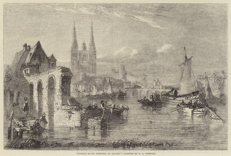 Bateaux de Marché Arrivant à Angers - Edward Angelo Goodall