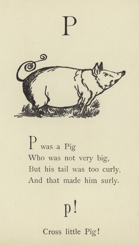 La lettre P - Edward Lear