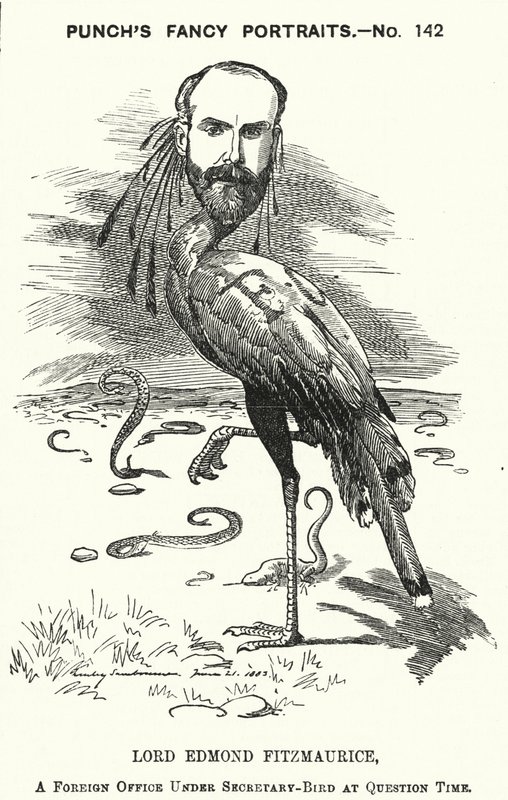 Caricature de Punch : Edmond Fitzmaurice - Edward Linley (after) Sambourne