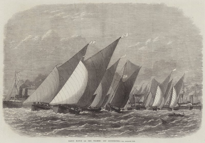 Course de barges sur la Tamise, au large de Greenhithe - Edwin Weedon