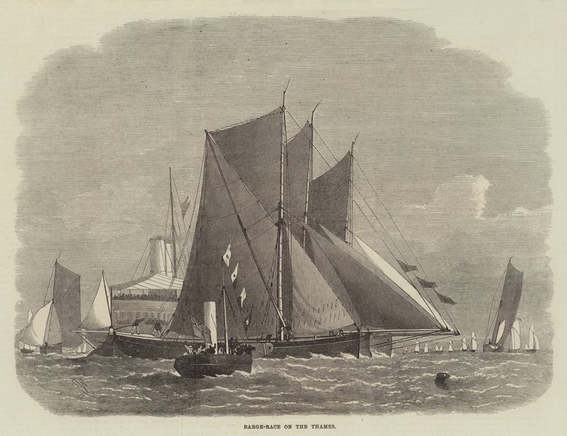 Course de barges sur la Tamise - Edwin Weedon