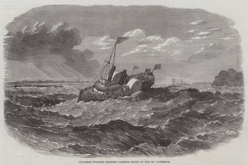 Vapeur canadien franchissant le rapide de Lachine du Saint-Laurent - Edwin Weedon