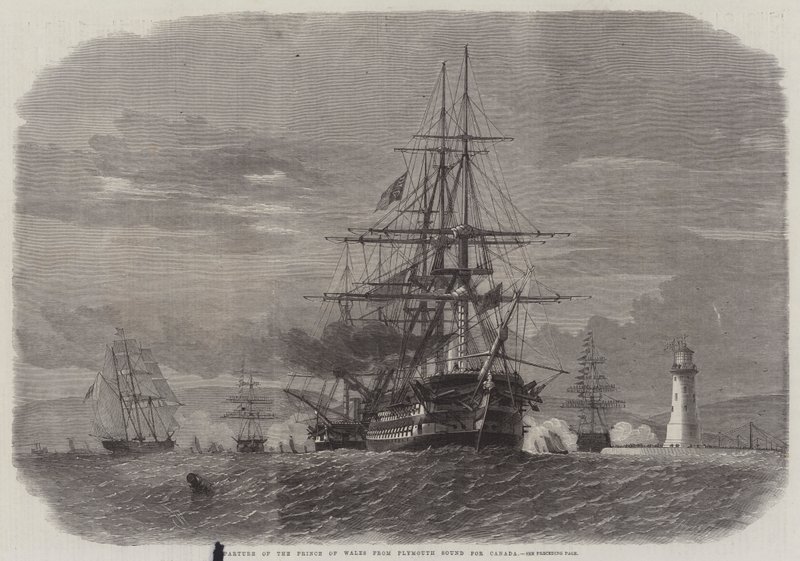 Départ du Prince de Galles de Plymouth Sound pour le Canada - Edwin Weedon