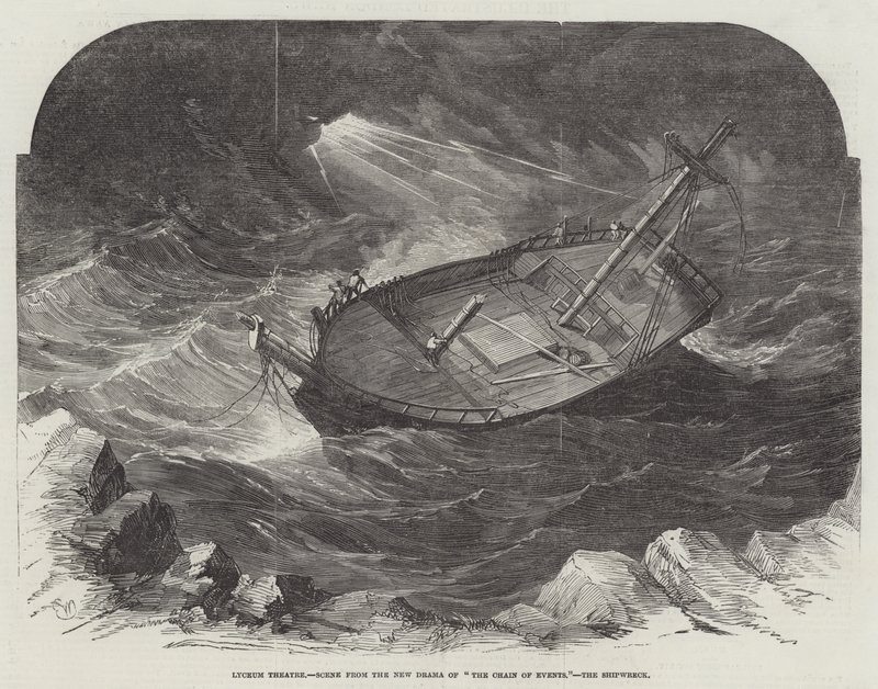 Théâtre du Lyceum, Scène du Nouveau Drame La Chaîne des Événements, le Naufrage - Edwin Weedon