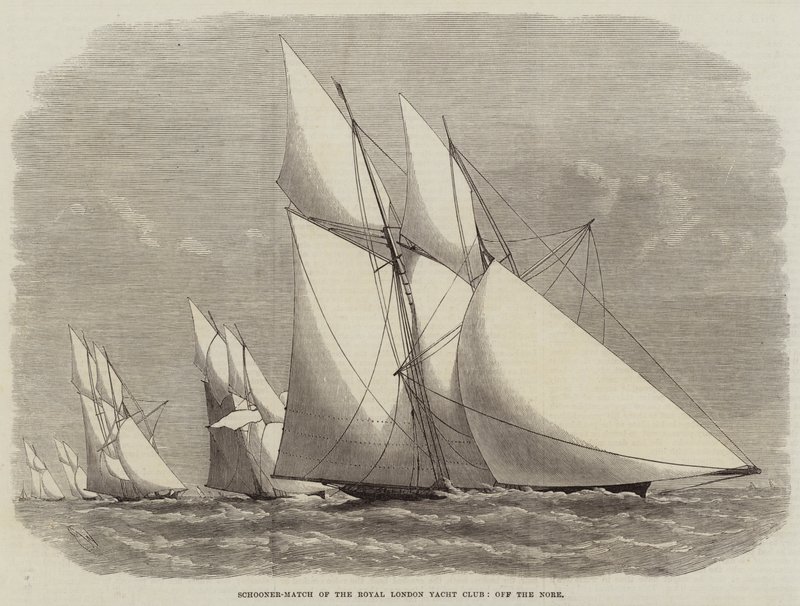 Course de goélettes du Royal London Yacht Club, au large du Nore - Edwin Weedon