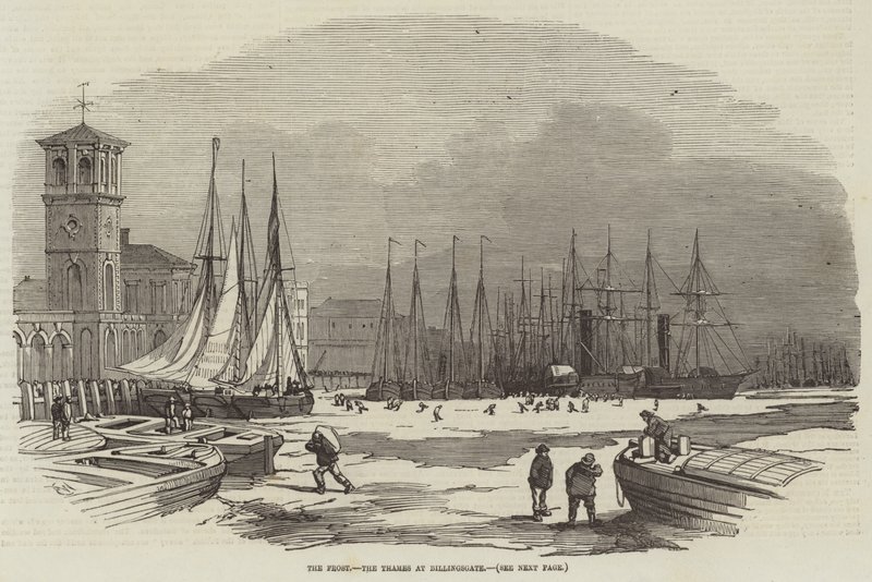 Le gel, la Tamise à Billingsgate - Edwin Weedon