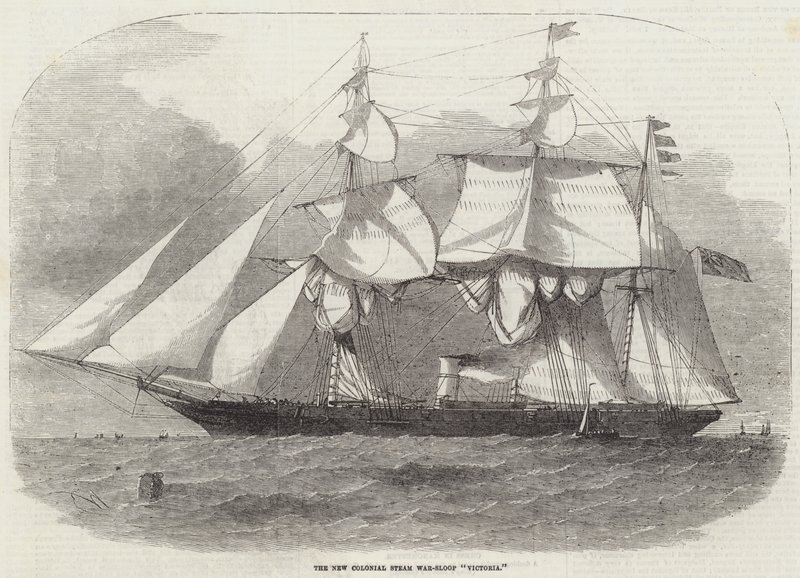 Le nouveau sloop de guerre à vapeur colonial Victoria - Edwin Weedon