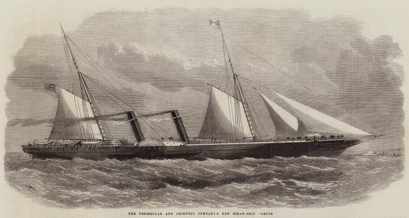 Le nouveau vapeur Delta de la Compagnie Péninsulaire et Orientale - Edwin Weedon