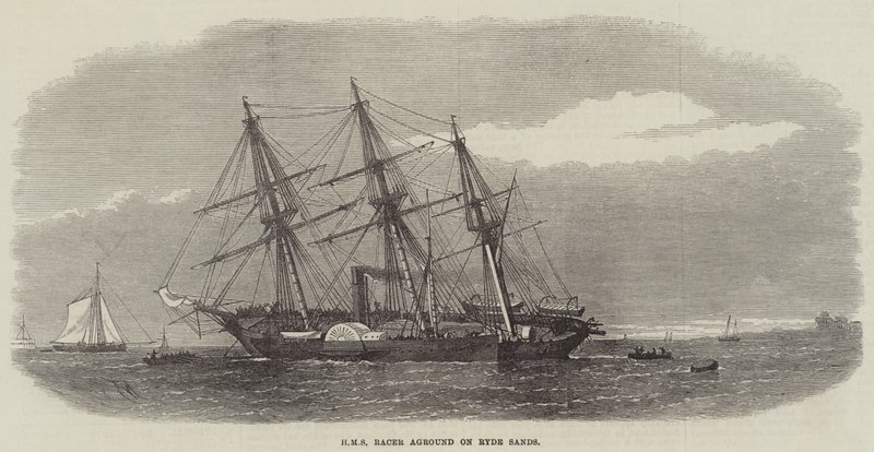 HMS Racer échoué sur les sables de Ryde - Edwin Weedon