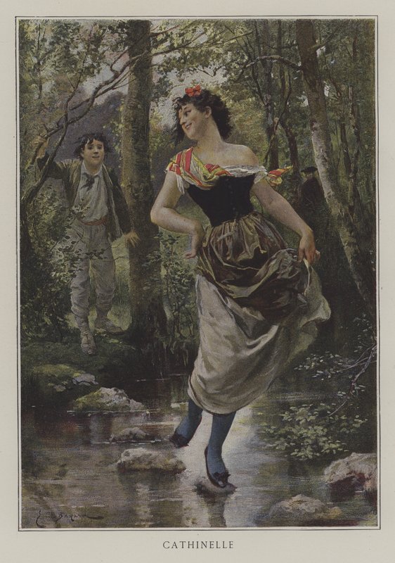Cathinelle (lithographie en couleur) - Emile Antoine (after) Bayard