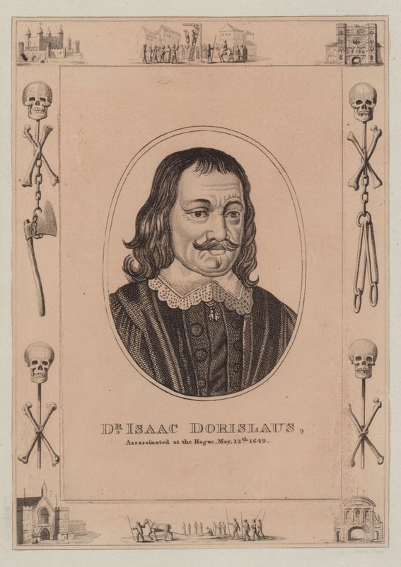 Dr Isaac Dorislaus, assassiné à La Haye, 12 mai 1649 - English School