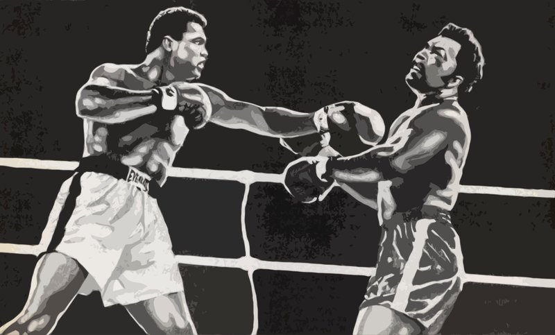 Muhammad Ali battant George Foreman - English School