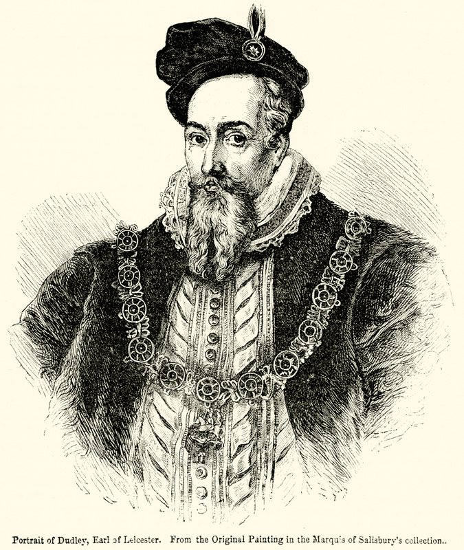 Portrait de Dudley, comte de Leicester - English School