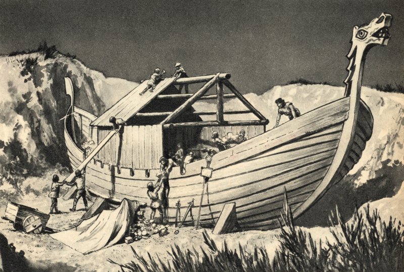 Enterrement de navire viking - English School