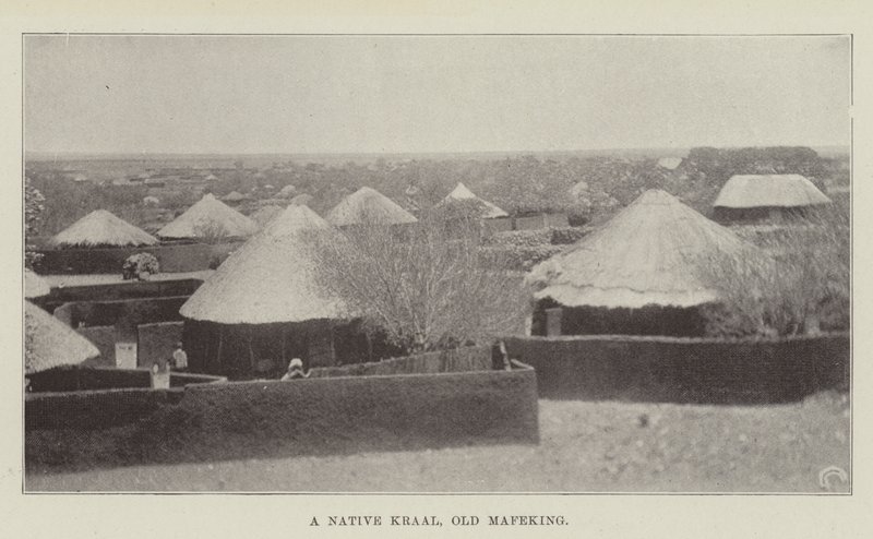 Un kraal indigène, vieux Mafeking - English Photographer