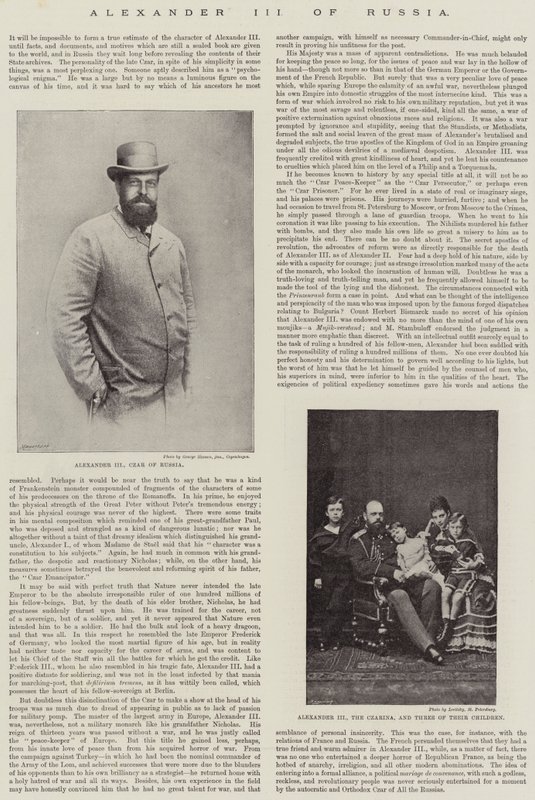 Alexandre III de Russie - English Photographer