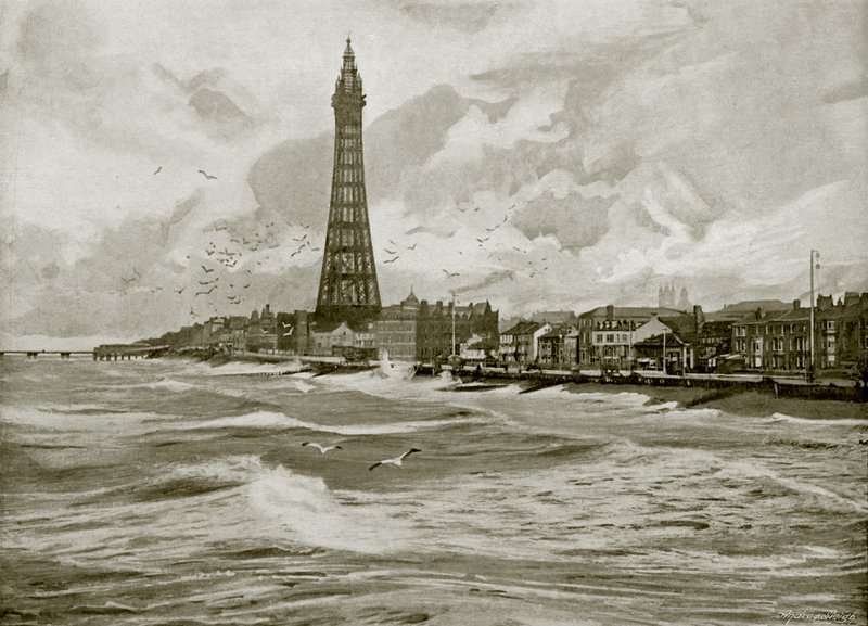 Blackpool, avec sa tour Eiffel (photo n/b) - English Photographer