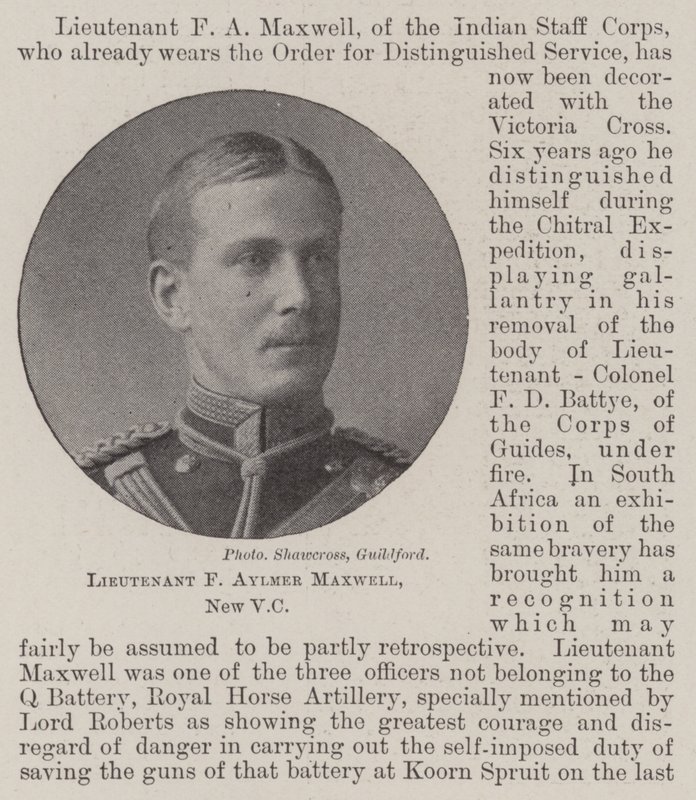 Lieutenant F Aylmer Maxwell, Nouveau VC - English Photographer