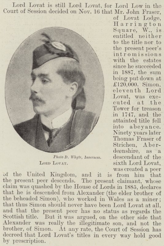 Lord Lovat - English Photographer