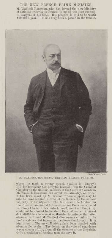 M. Waldeck-Rousseau, le nouveau Premier ministre français - English Photographer