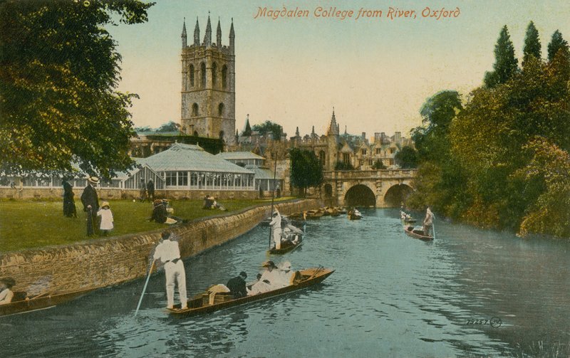 Magdalen College, Oxford, depuis la rivière - English Photographer