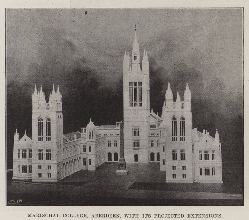 Marischal College, Aberdeen, avec ses extensions projetées - English Photographer