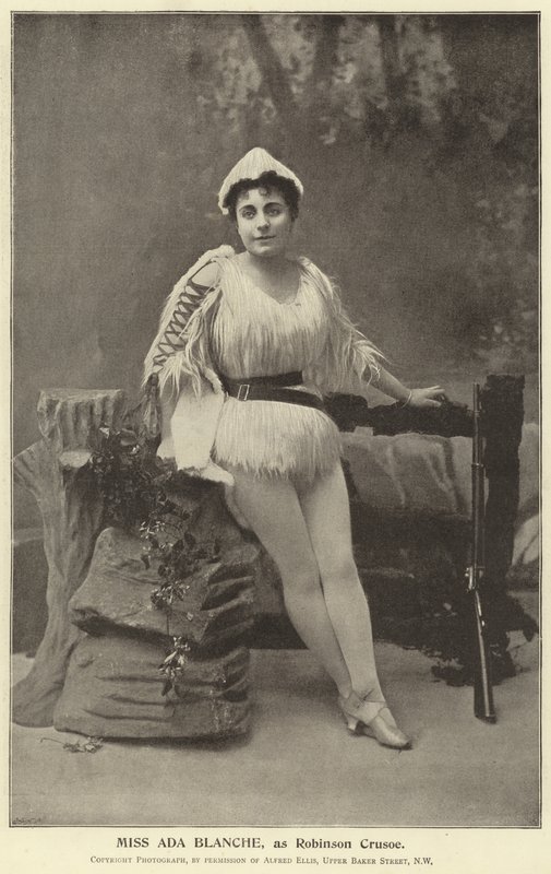 Mlle Ada Blanche, en tant que Robinson Crusoé - English Photographer