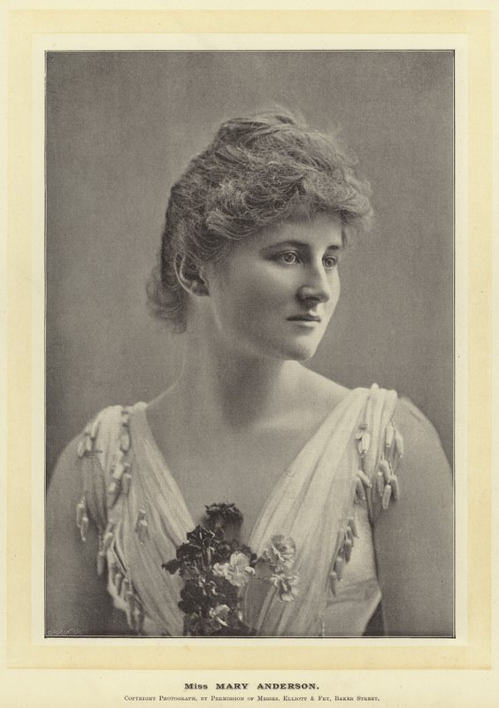 Miss Mary Anderson - English Photographer