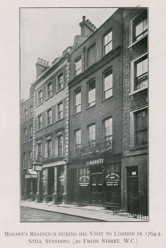 Résidence de Mozart au 20 Frith Street, Soho - English Photographer