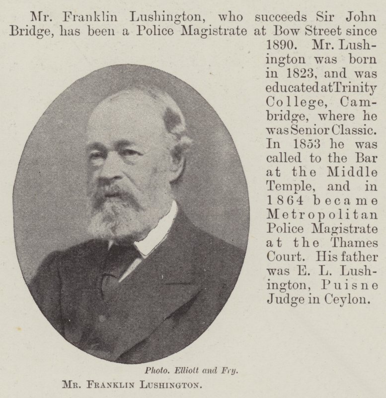 M. Franklin Lushington - English Photographer